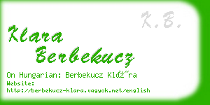 klara berbekucz business card